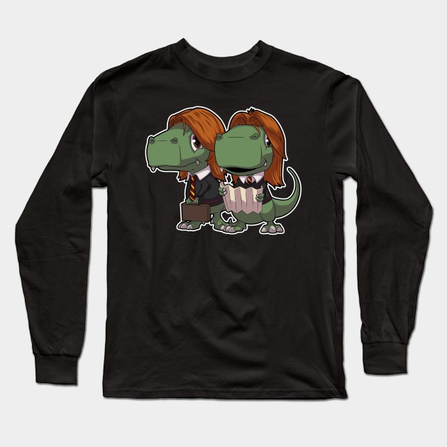 Dino Twins Long Sleeve T-Shirt by DinoTropolis